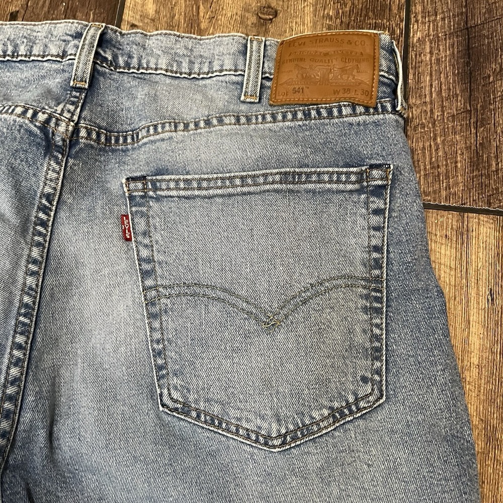 Levis 541 Jeans Mens 38x30 Light Wash Denim Regular Vintage 90s Y2K - Picture 9 of 12